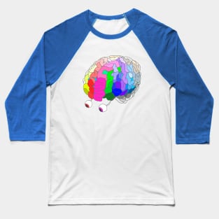 Brain_Rainbow Baseball T-Shirt